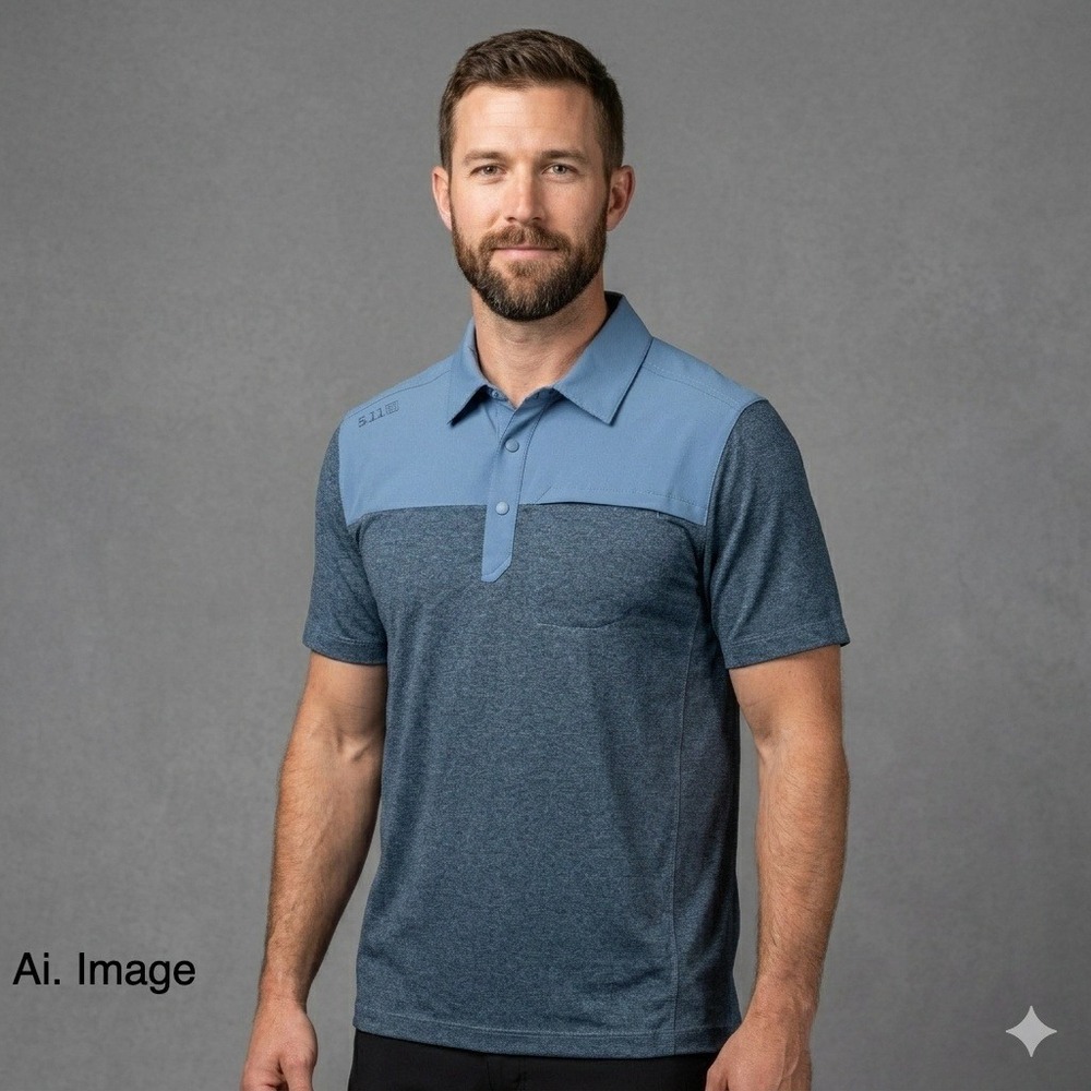 5.11‎ Tactical Men Sm. Rapid S/S Polo Atlas Blue Enduro-Flex Shirt Gorpcore NWT